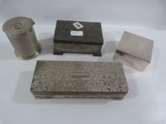 4 Silver Plated & Pewter Cigarette Dispensers