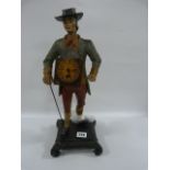 Cast Iron Figurine Clock