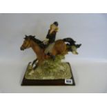 Decorative Figurine Depicting A Lady on Horse Back
