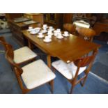 Teak Extending Dining Room Table & 6 Chairs
