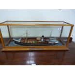 Framed Scale Model of The ST Stella Arcturus Built in Beverley 1946