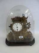 Domed Cased French Spelter Mantle Clock