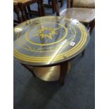 Art Deco Occasional Table with Glazed Top