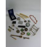 Tray of Collectable Lighters - Brooches - Pen Knives etc