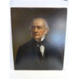 Unframed Oil Painting Circa 1900 Depicting William Gladstone
