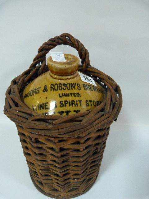 Moore & Robsons Brewery Stoneware Cask in Basket