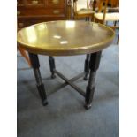 Brass Benares Table on Stand