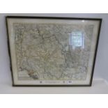 Framed Re-Printed Map of Early Germany