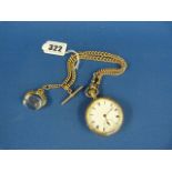 9 Carat Gold Pocket Watch with 9 Carat Gold Fob & Chain