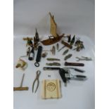 Large Collection of Cork Screws - Bottle Openers - Mini Pistol etc