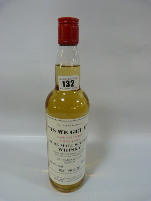 Bottle of As We Get It 8 Year Old Scotch Whisky