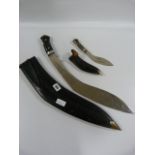 2 Kukri Knives with Sheaths