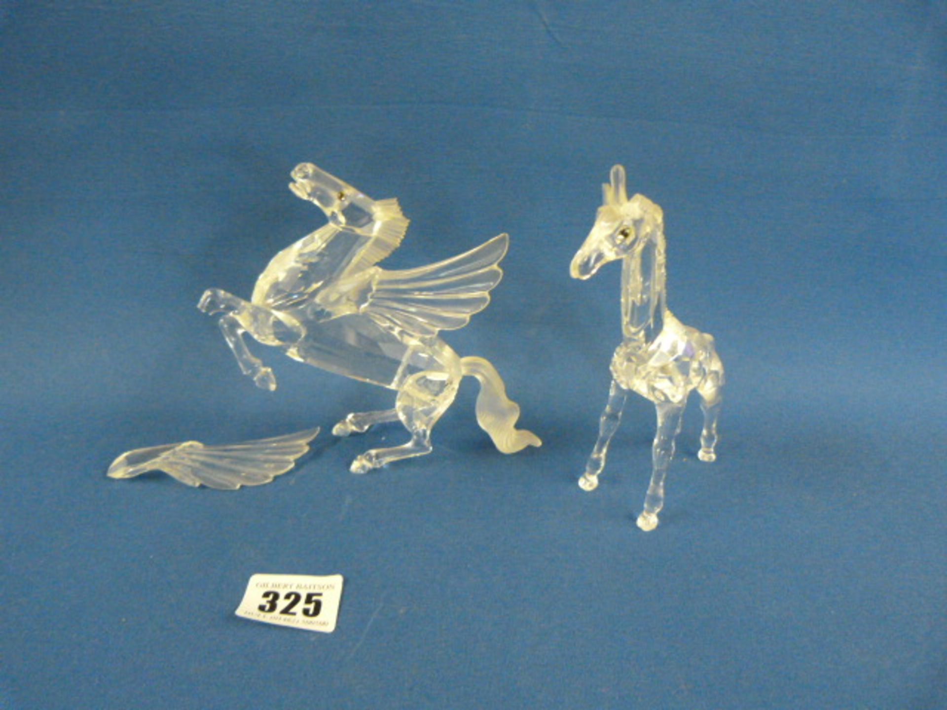 2 Swarovski Figurines - The Giraffe & The Pegasus Both AF