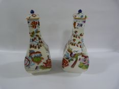 Pair of Masons Ironstone Vases (A/F)