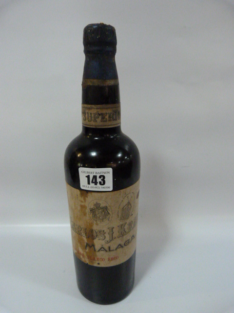 Vintage Bottle of Malaga Blanco Seco