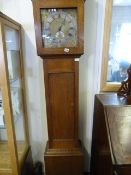 Oak Cased Grandfather Clock made By Sims of Buxton