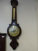 Mahogany Banjo Barometer