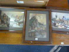 3 Framed Pastel Pictures by D M Mills