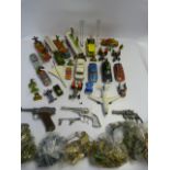 Quantity of Toy Soldiers & Die Cast Vehicles