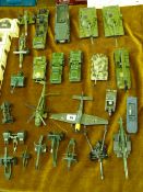 Large Collection of Dinky - Corgi - Die Cast Army Vehicles etc