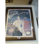 Framed Coca Cola Print