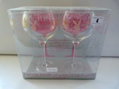 Set of Play Boy Bunny Wine Glasses