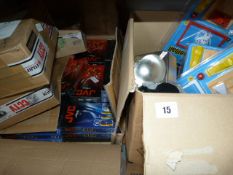 Boxes containing Assorted Videos & Table Top Games etc