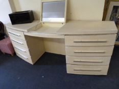 *Cream Dressing Table with Fold Away Mirror