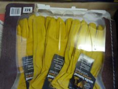 *3 Pairs of Premium Leather Work Gloves