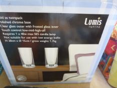 *Box Set of 2 Lumis Clear Touch Lamps