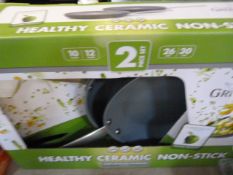 *Green Pan Healthy Ceramic Non Stick Set of Frying Pans