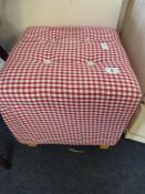 Red & White Chequered Foot Stool