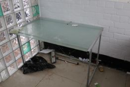 Glass Topped Office Table