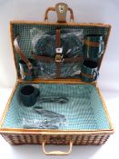 Wicker Picnic Basket with accessories
