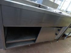 *Stainless Steel Hot Cupboard with Bain Marie Top