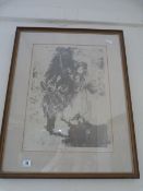 Framed Print - The Donkey Girl by K S Fowler