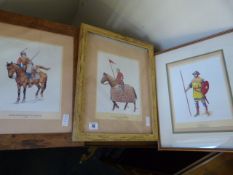 3 Framed Prints Depicting Early Soldiers