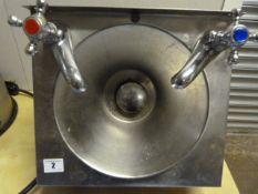 Stainless Steel Wash Hand Basin Complete with Taps