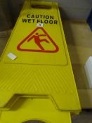 4 Caution Wet Floor Signs