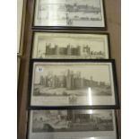4 Framed Prints Depicting Castles