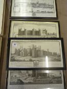 4 Framed Prints Depicting Castles
