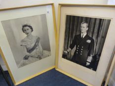 2 Framed Prints Depicting Queen Elizabeth II & Prince Philip