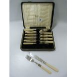 Cased Set of Silver Plated Fish Knife & Forks