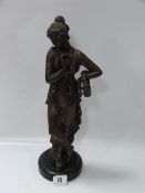 Bronzed Greek Goddess Figurine