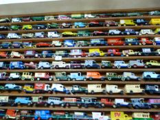 Approximately 150 Lledo & Days Gone By Vehicles complete with Shelving Unit