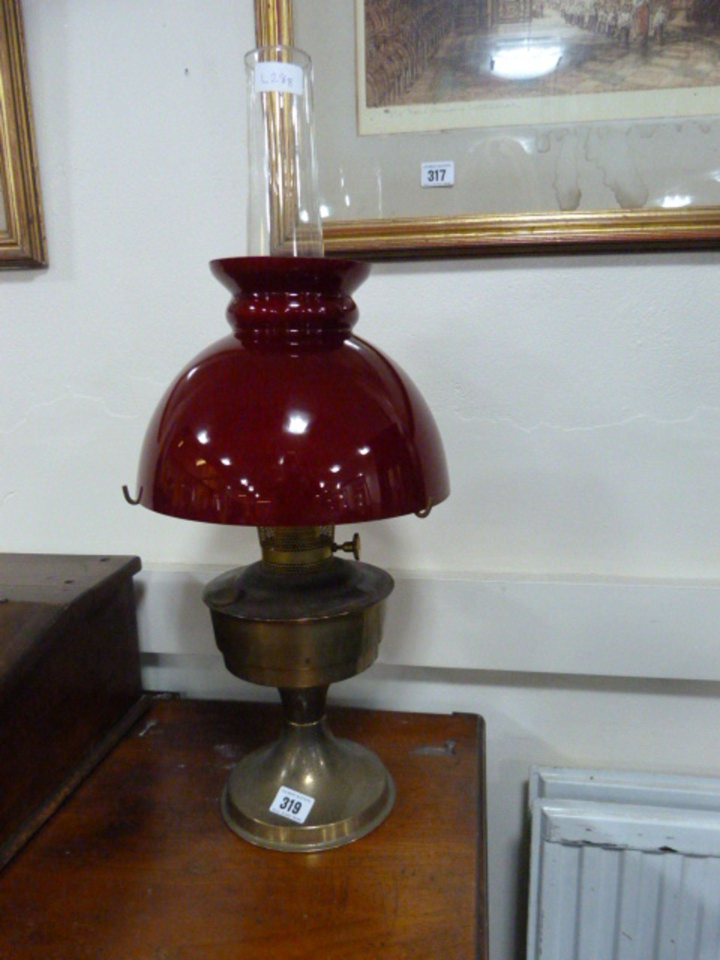 Vintage Oil Lamp & Shade