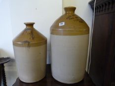 Large Stoneware Flagon & Another