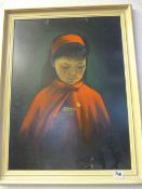 Framed 1970's Print Depicting a Young Child