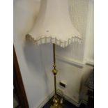 Brass Standard Lamp & Shade
