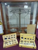 Cased Set of Scales & 2 Cased Sets of Weights